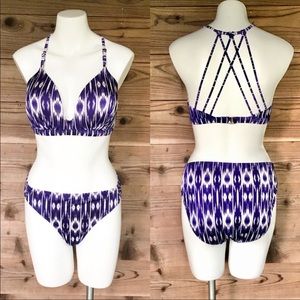 Athleta Aqualuxe strappy bikini top & Bottom Sz XL